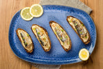 Bruschettas de sardines et houmous
